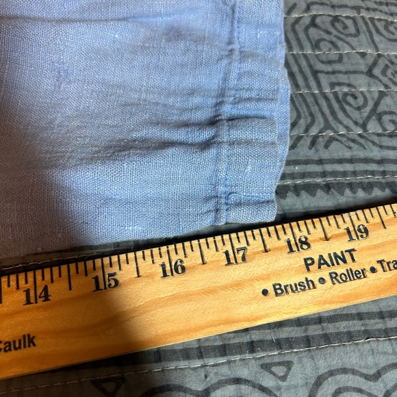Vintage Camille & Co Women's Blue Button-Up Top - 100% Linen - Size Large - Picture 10 of 11